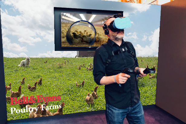 A man using ChickenVision.